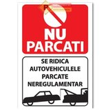 Indicator nu parcati se ridica autovehiculele parcate neregulamentar